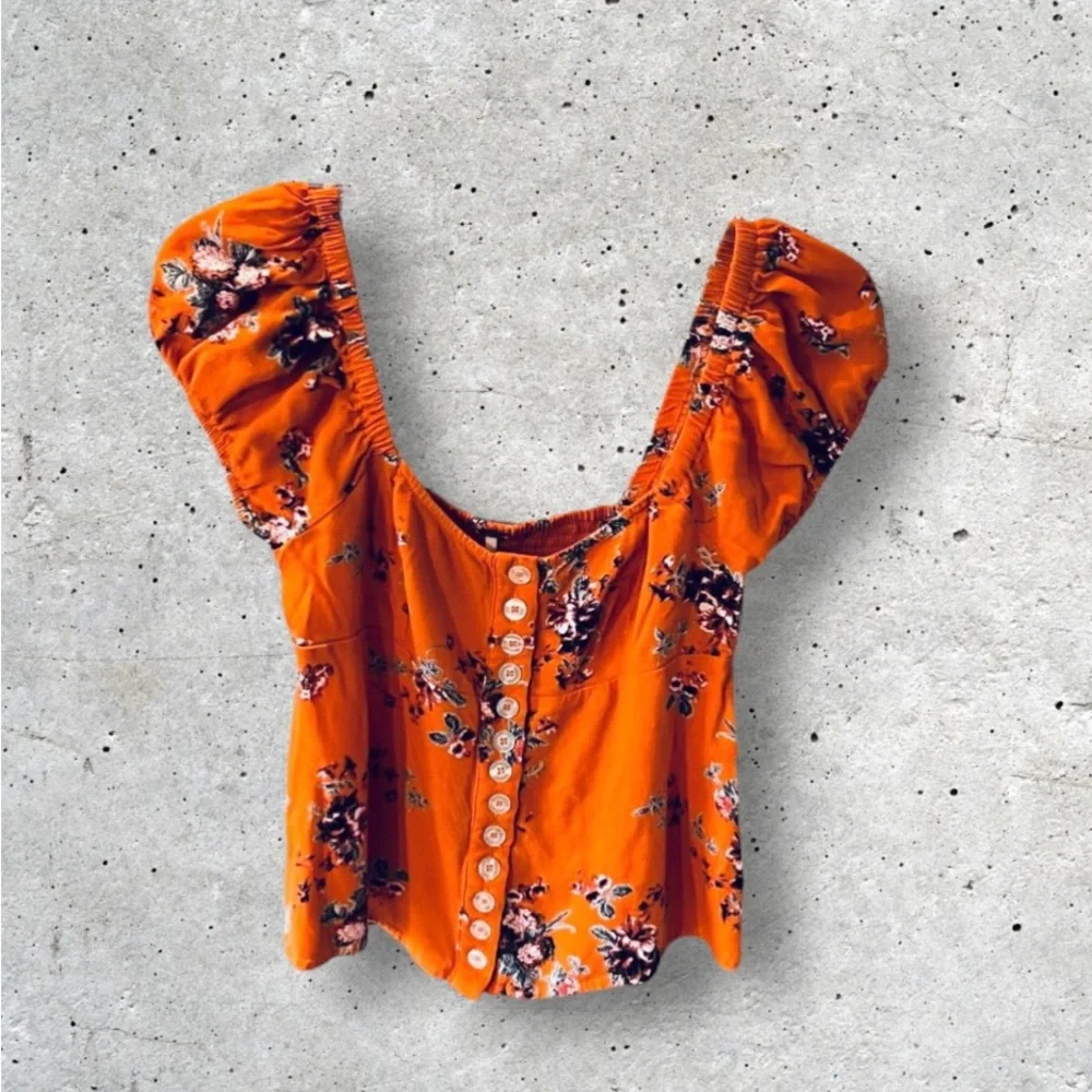 NWOT Free People Close To You Floral Crop Top